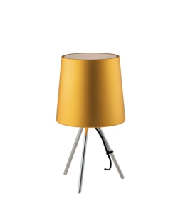LUME "MARLEY" IN METALLO E ALLUMINIO ORO, H 43,5 CM